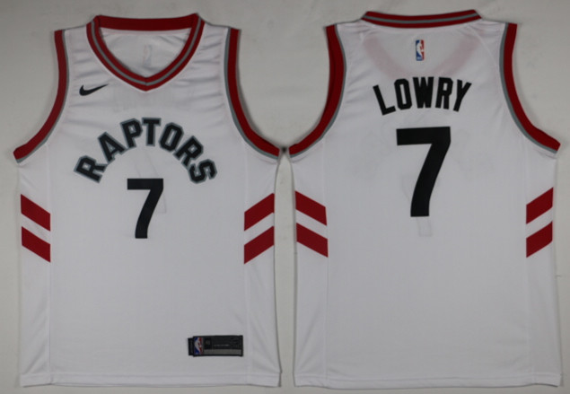 Men Toronto Raptors #7 Lowry White Game Nike NBA Jerseys